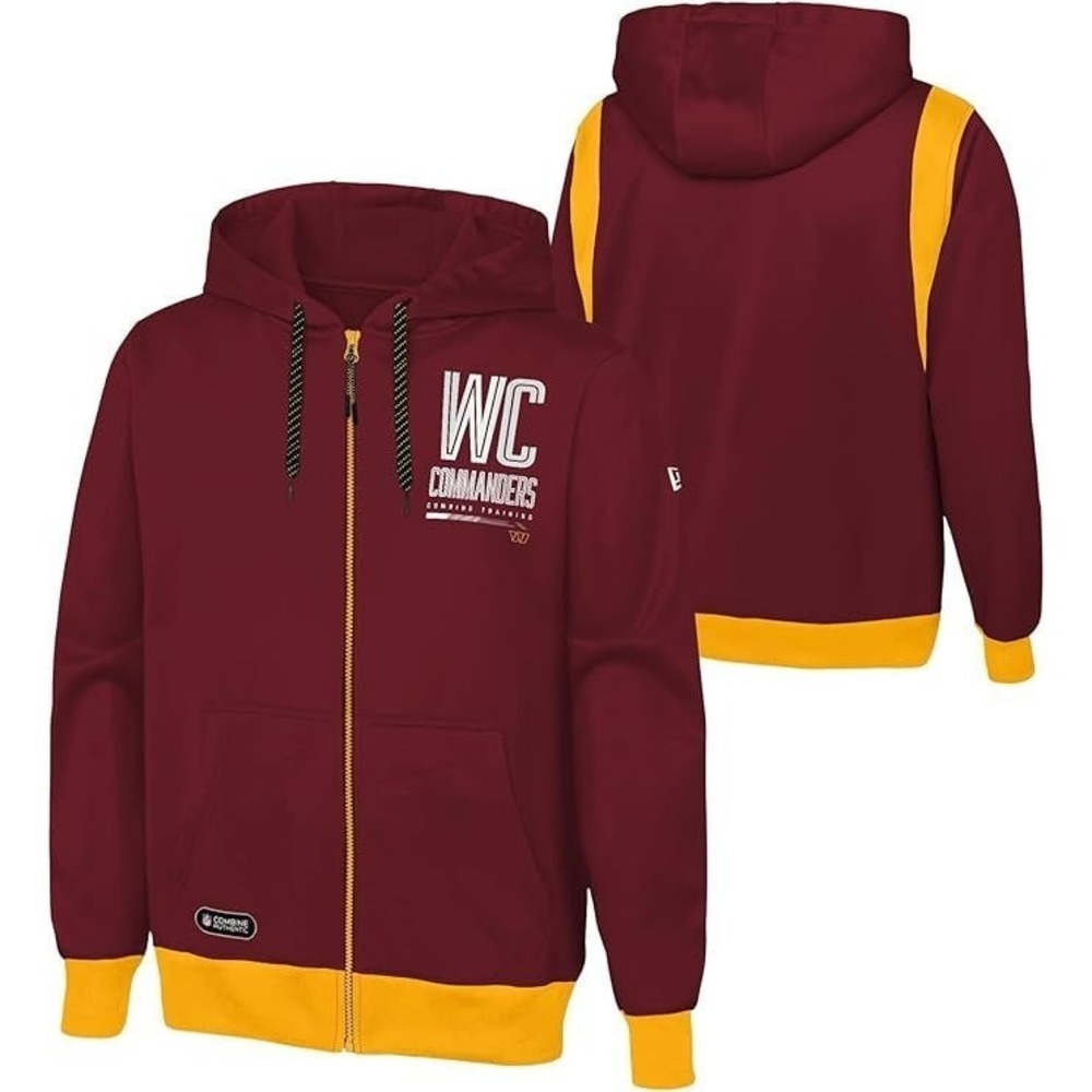 Outerstuff NFL Men's Full‎ Zip Performance Fleece Hoodie - WA Commanders - XL